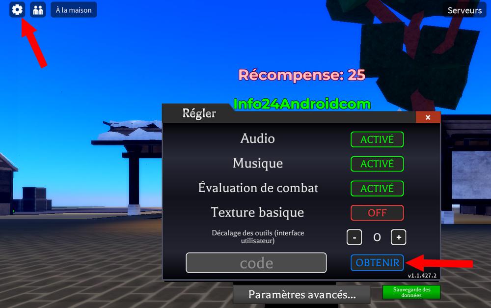 Comment activer les codes dans Demon Blade