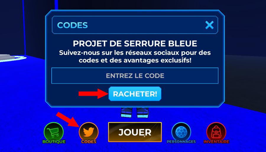 Comment activer les codes dans Project Blue Lock