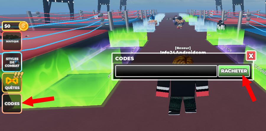 Comment activer les codes dans Untitled Boxing Game