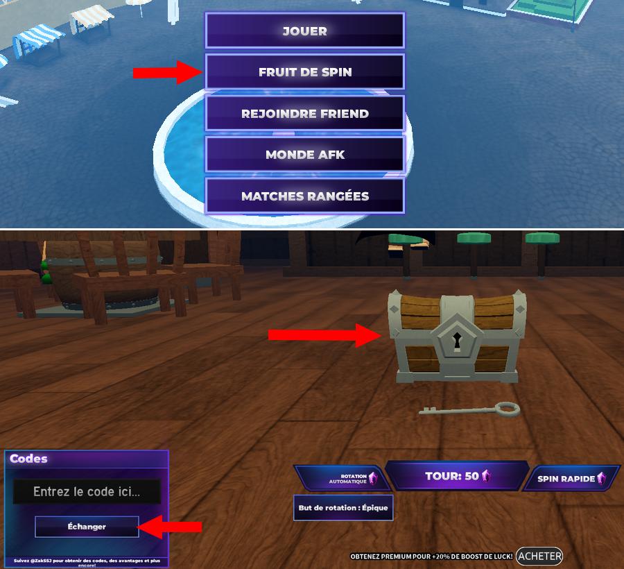 Comment utiliser les codes dans Fruit Battlegrounds