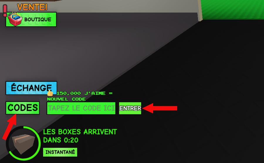 Comment utiliser les codes dans Yard Sale