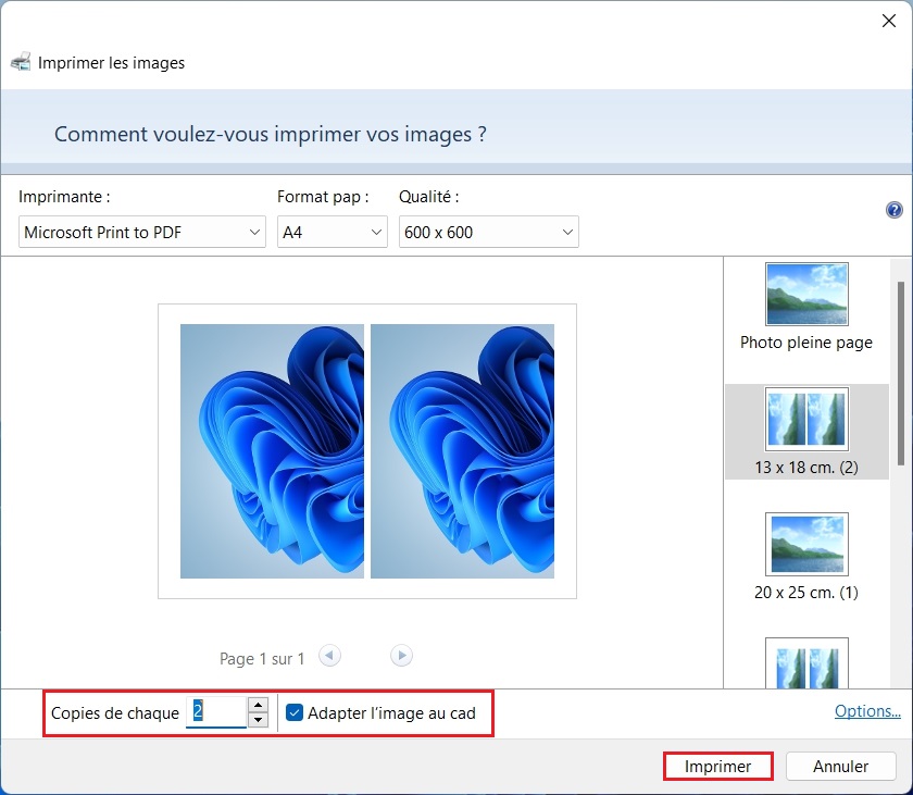 Créer votre fichier PDF