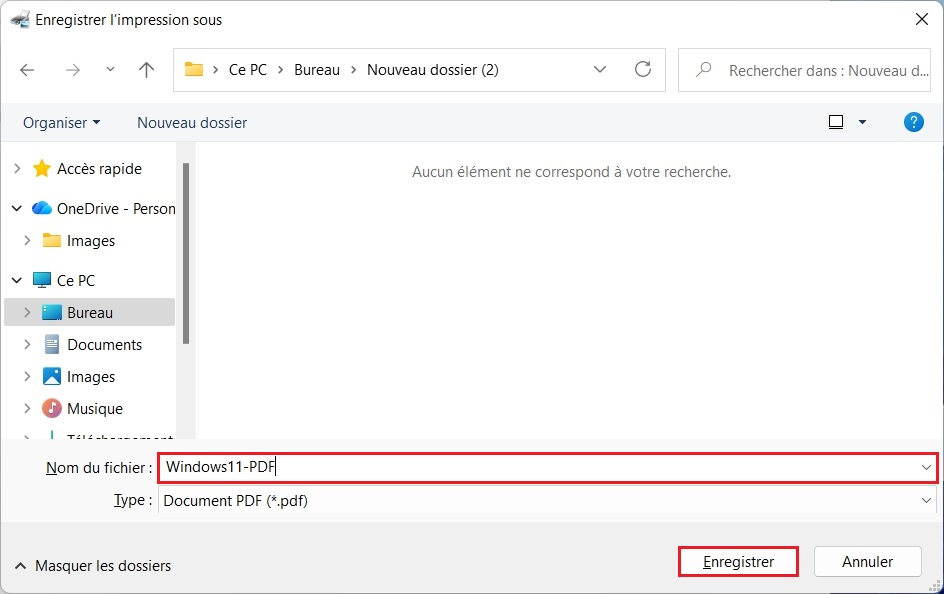 Enregistrer votre fichier PDF