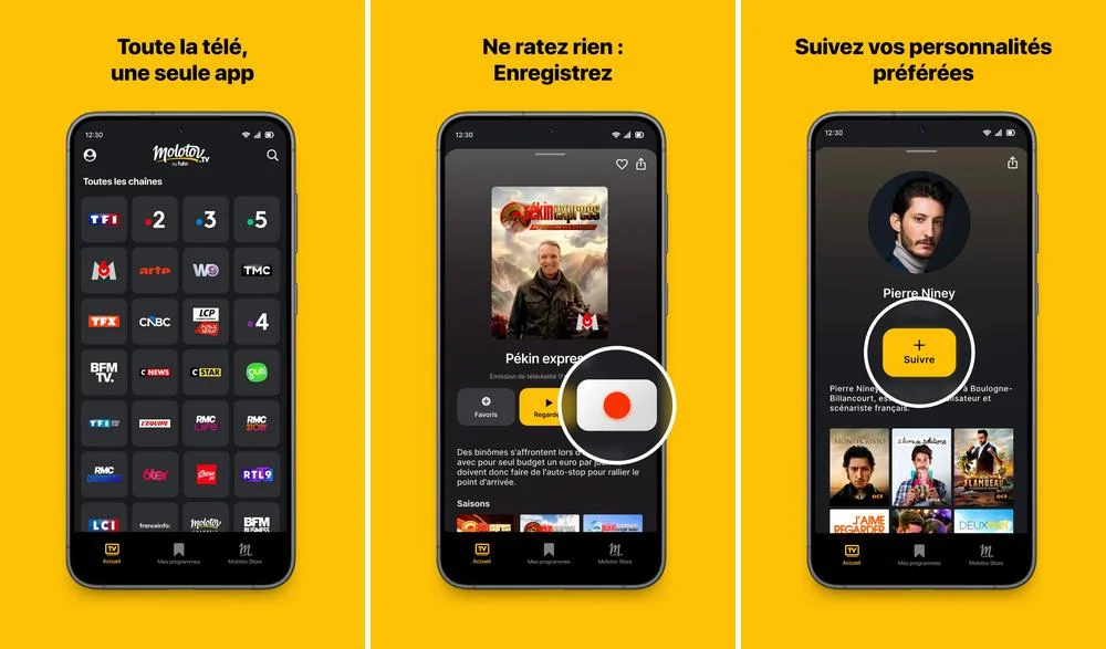 Molotov - application de streaming gratuite sur Android