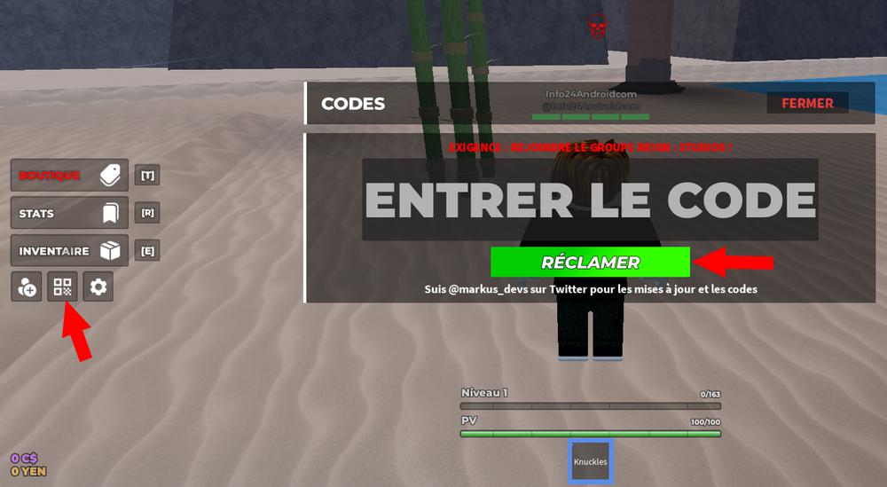 Activer les codes dans Enchanted