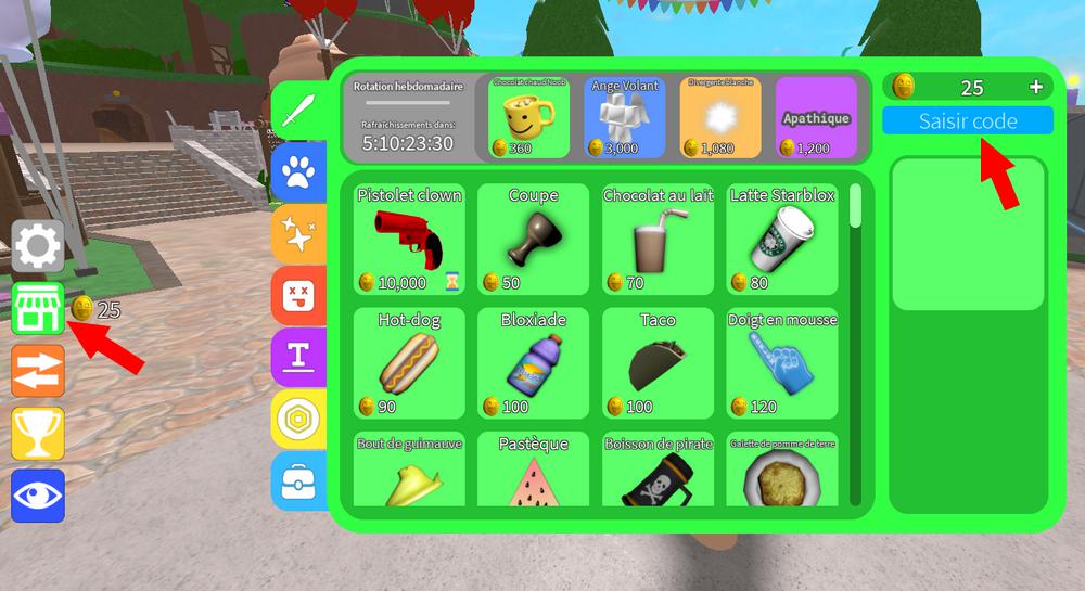 Activer les codes dans Epic Minigames