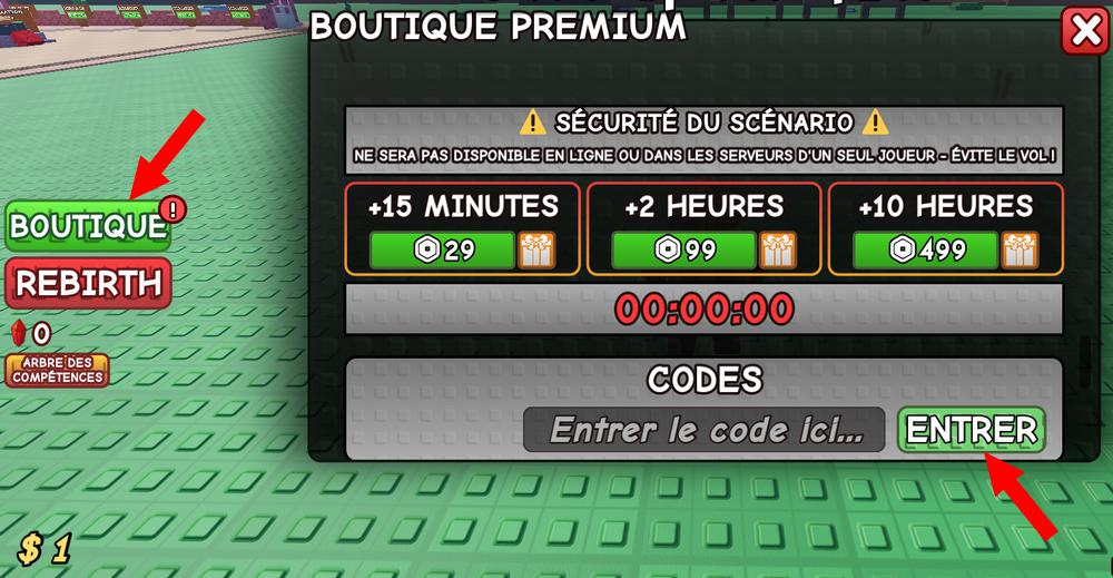 Activer les codes dans Goblin Mine