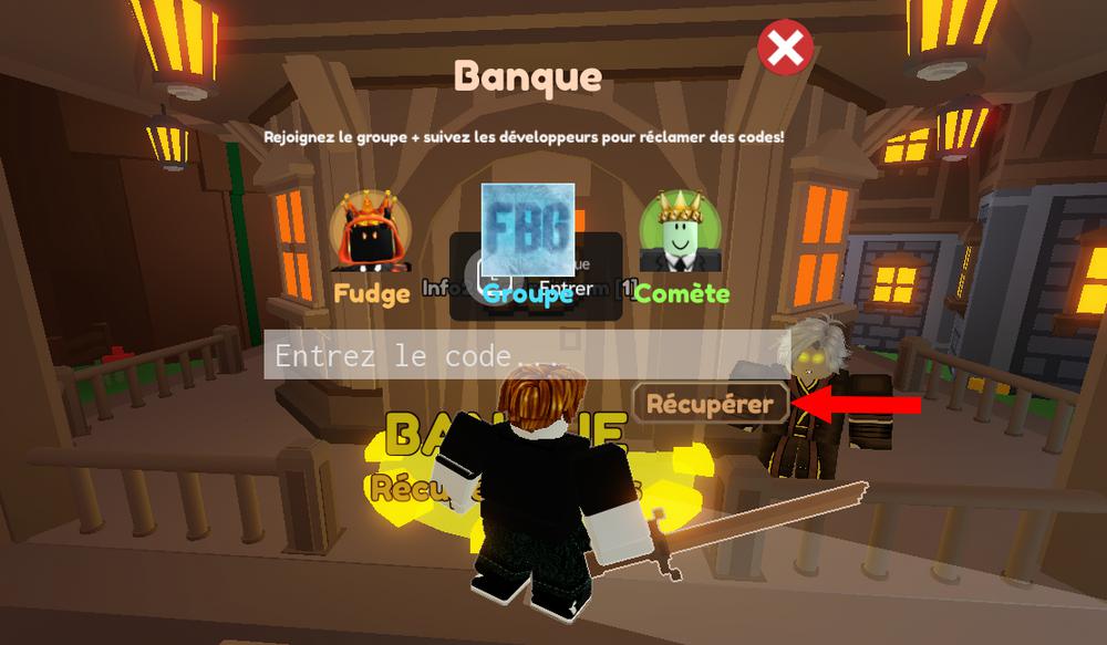 Activer les codes dans Pixel Blade