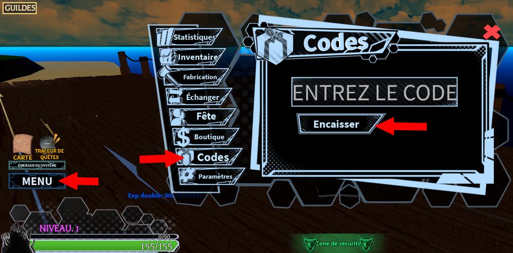 Activer les codes Anime Spirits
