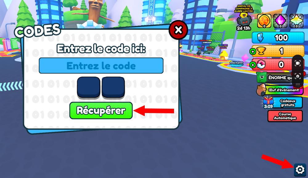 Activer les codes Brainrot Training