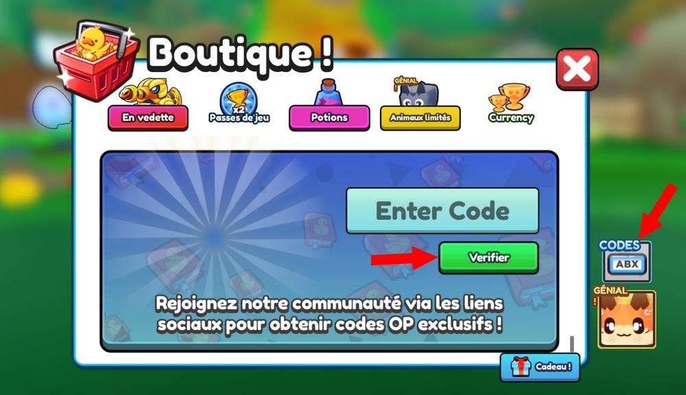 Activer les codes Duck Evolution