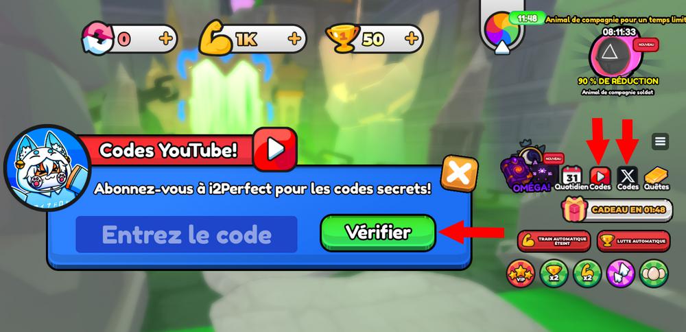 Activer les codes Pull a Sword