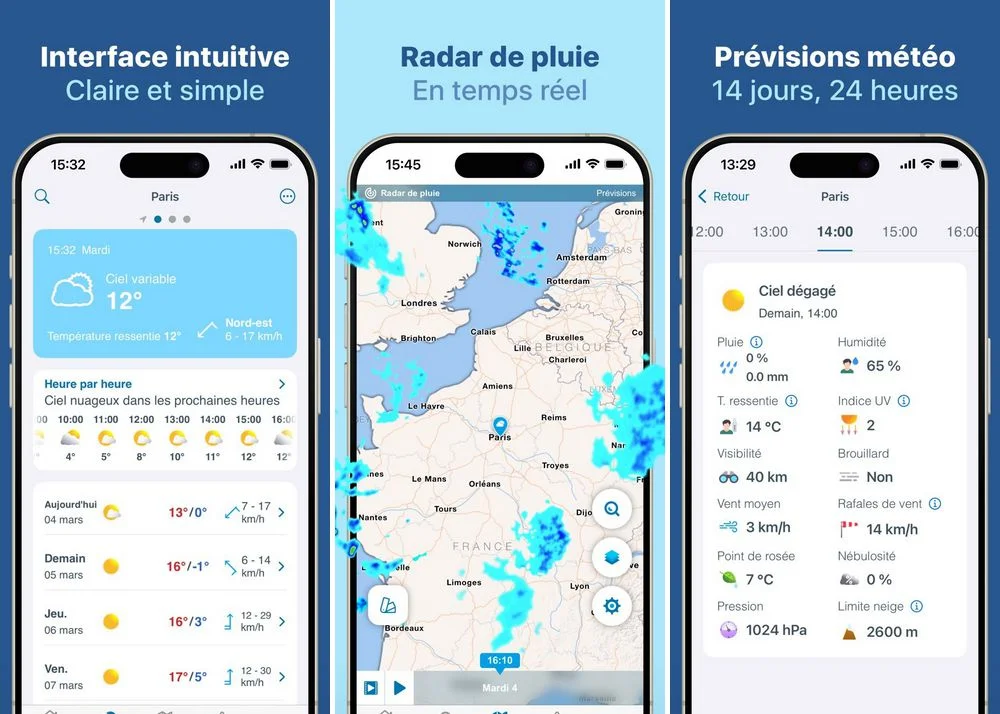 Meteored - meilleure application météo pour iPhone