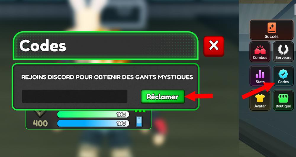 Utiliser les codes MMA Fighters