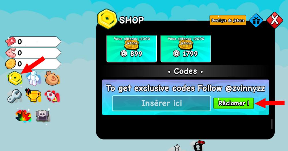 Activer les codes dans Anime Revolution Ultimate