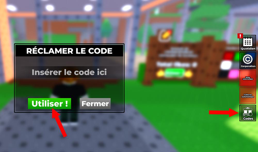 Utiliser les codes dans Build a Scam Empire