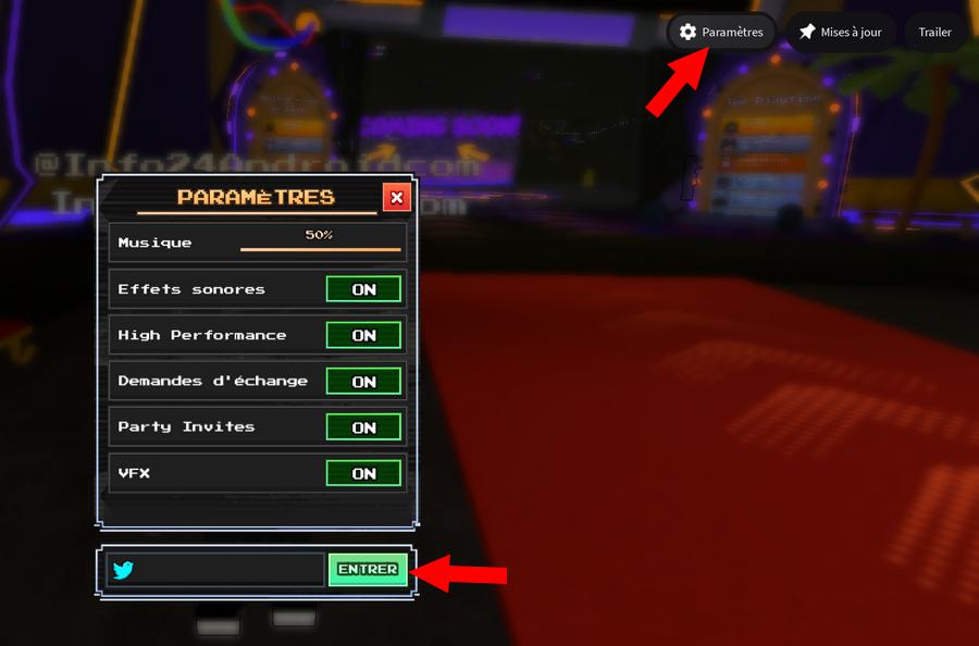 Utiliser les codes dans Five Nights TD 2