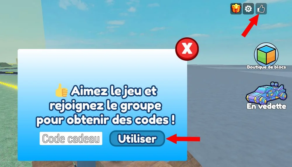 Utiliser les codes dans The Move Machine