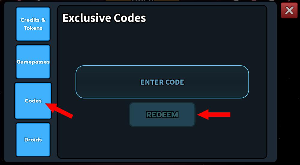 Utiliser les codes de Saber Arena