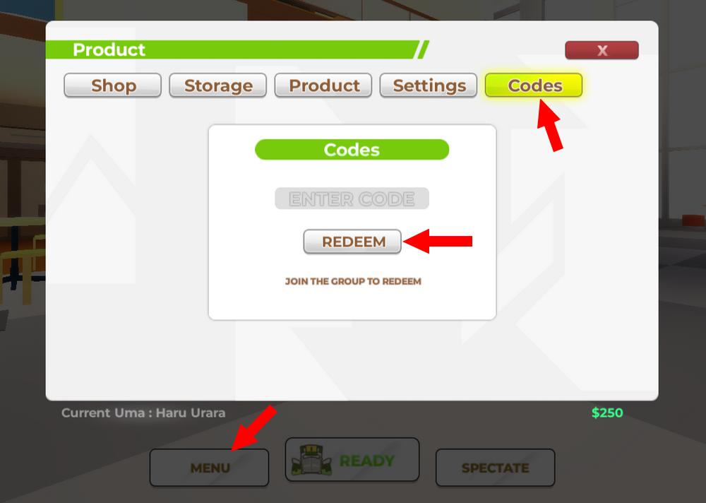 Utiliser les codes Uma Racing