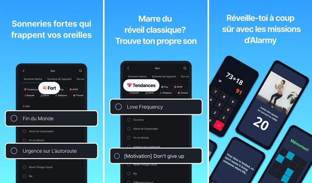 Alarmy - application de réveil