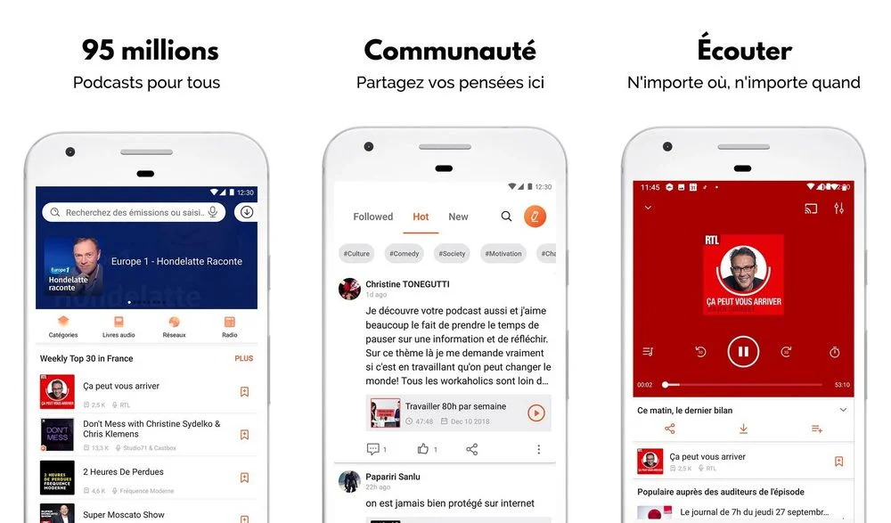 Castbox - application de podcasts sur Android