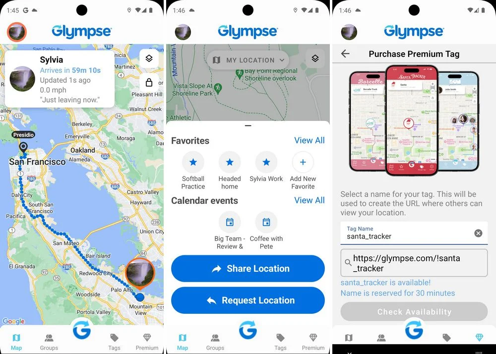 Glympse - application pour partager sa position