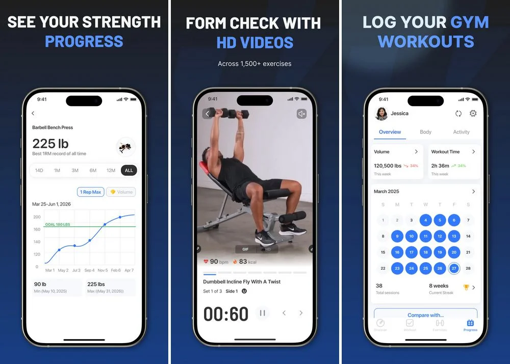 JEFIT - application pour faire du sport à la maison