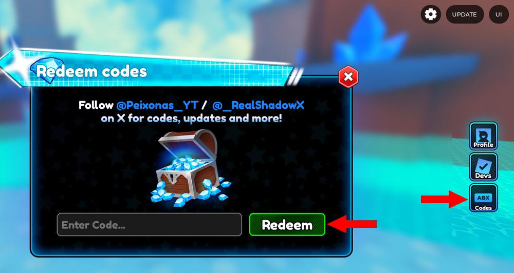 Utiliser les codes Anime Celestial X