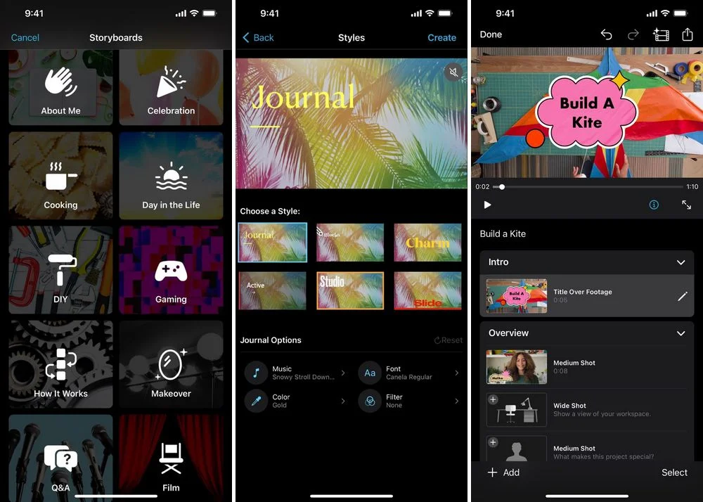 iMovie - applications de montage vidéo pour iPhone