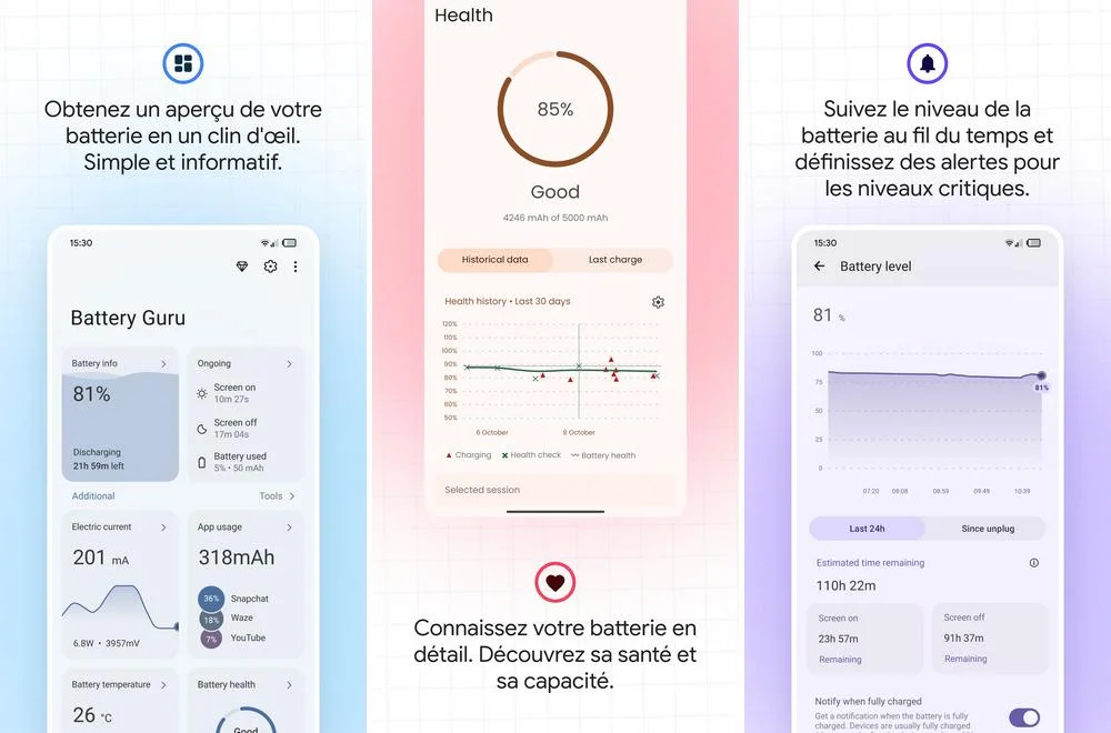 Battery Guru - application pour économiser la batterie