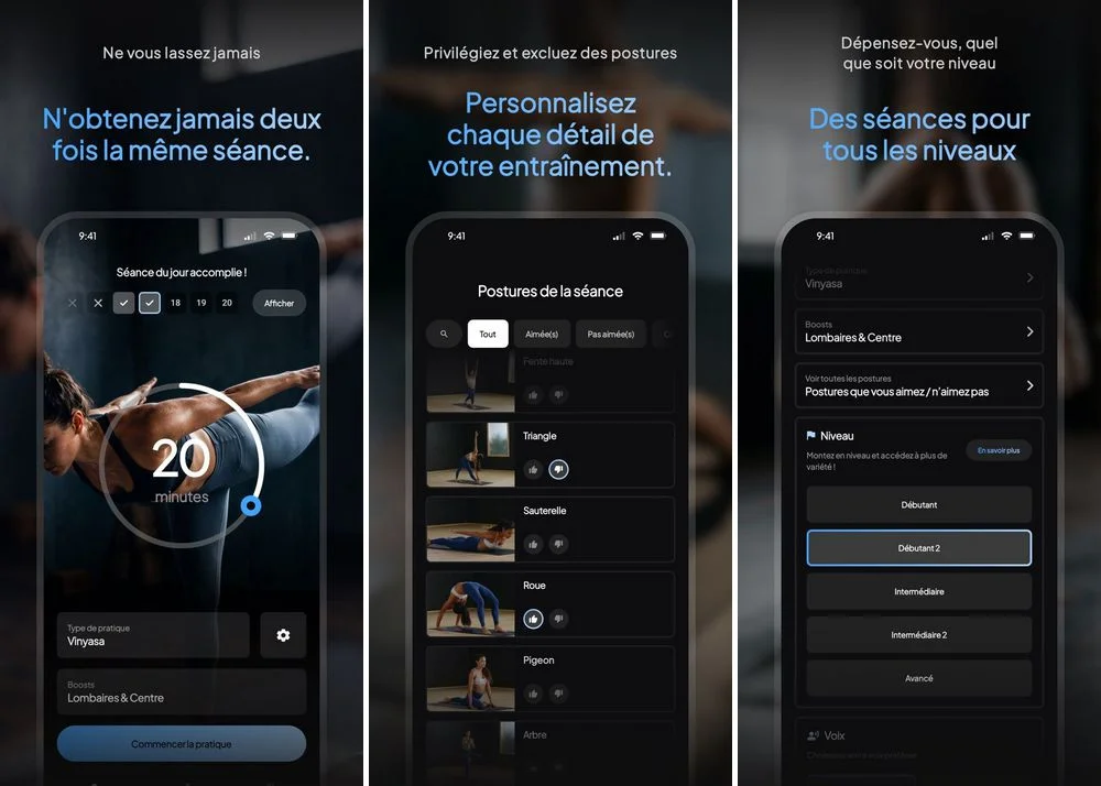 Down Dog - application de yoga pour iPhone