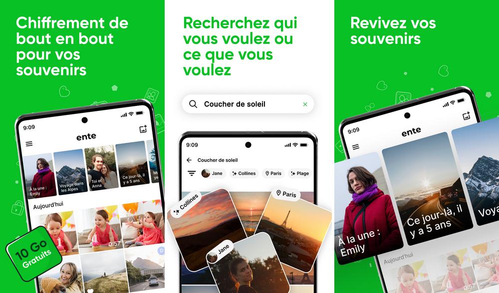 Ente Photos - meilleure alternative à Google Photos