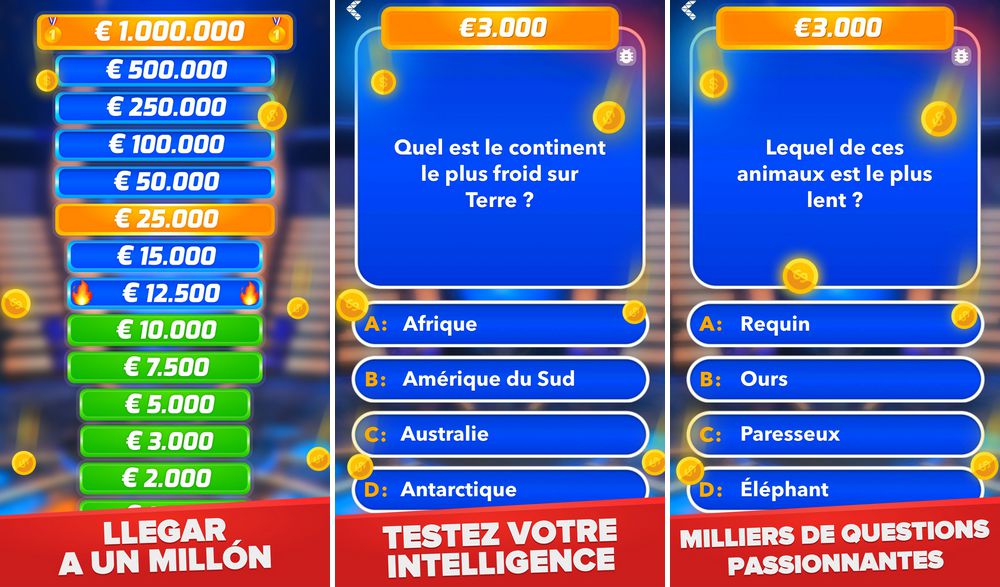 Millionnaire - Jeu de quiz