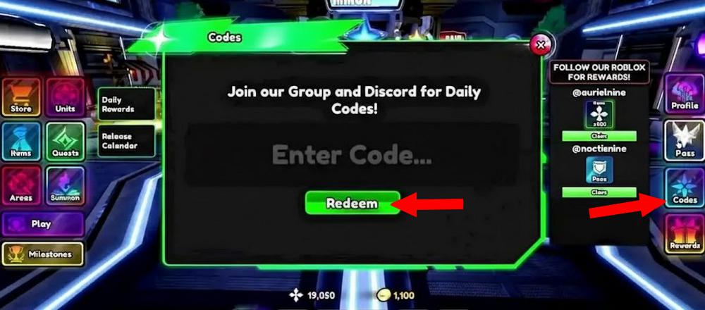 Utiliser codes Anime Paradox