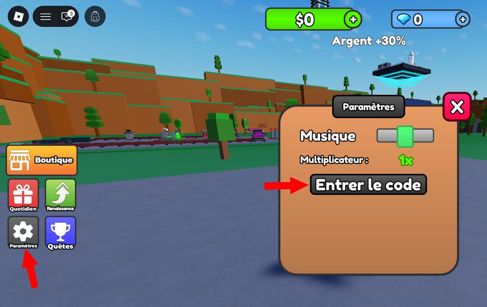 Utiliser les codes 2 Player Battle Tycoon