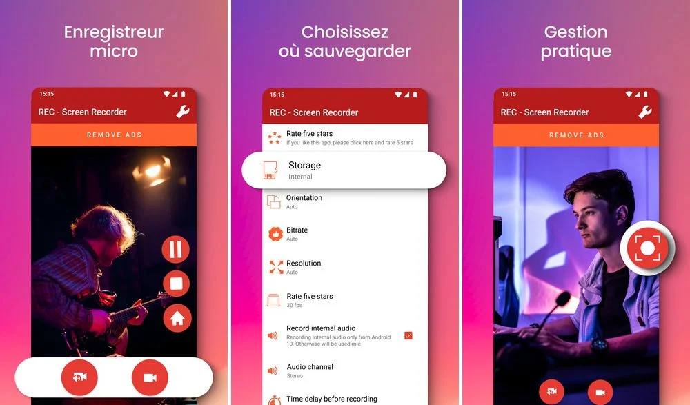 REC - enregistreur d'écran pour Android