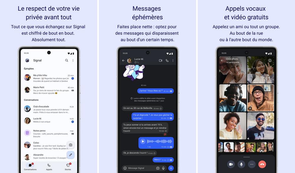 Signal - application de messagerie instantanée