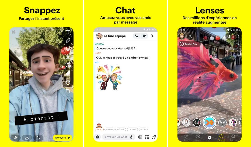Snapchat - application de messagerie instantanée