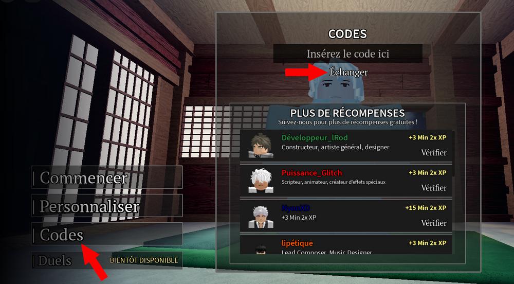 Utiliser les codes Slayerbound