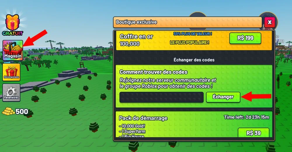 Utiliser les codes dans Tiny Empires