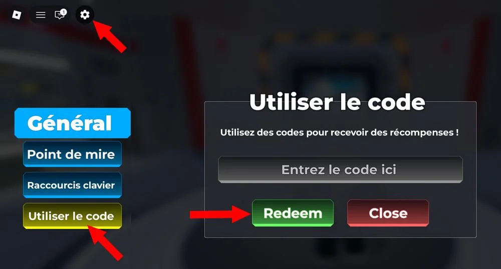 Utiliser les codes de Sniper Arena