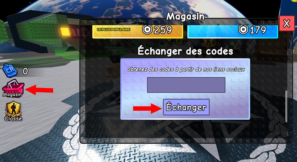 Utiliser les codes de Survive Zombie Arena