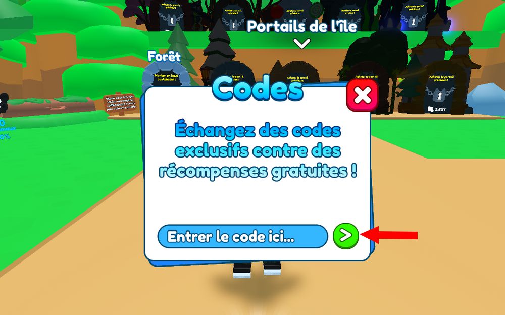 Activer les codes dans Tap Simulator