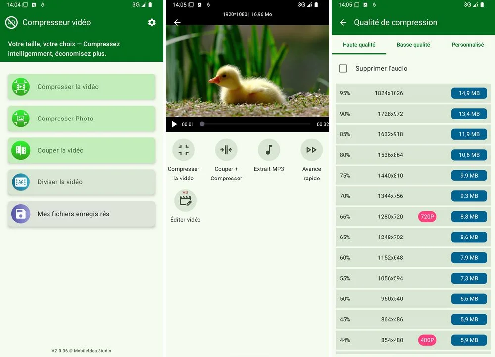 Compresseur vidéo (MobileIdea Studio)