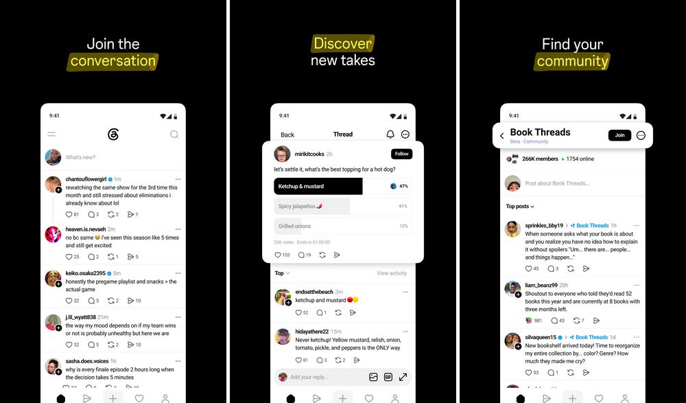 Threads - application de réseaux sociaux