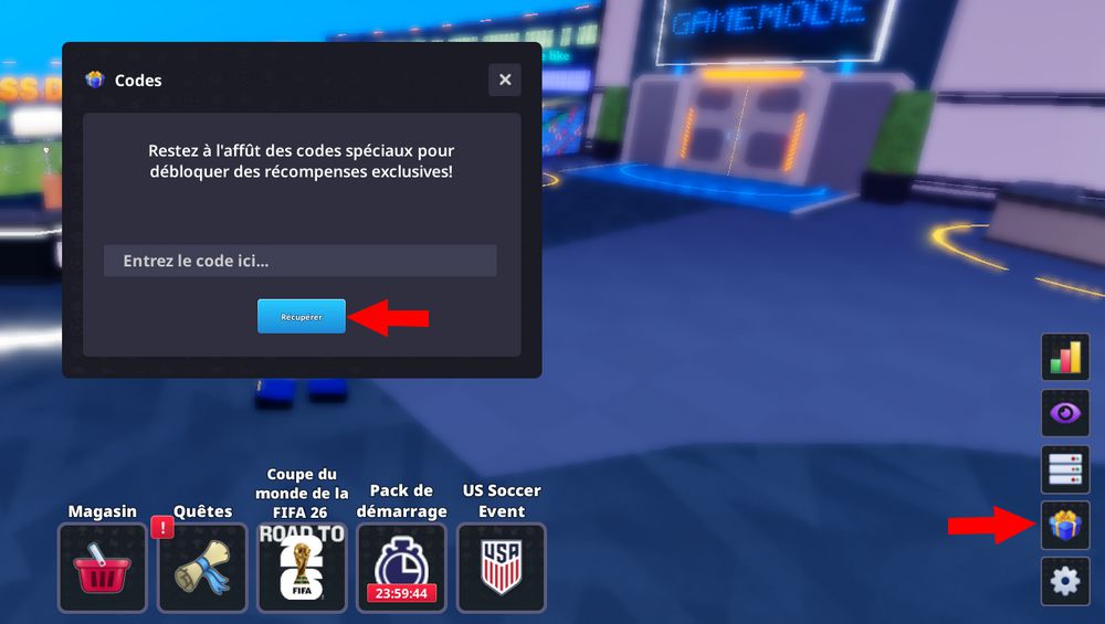 Utiliser les codes FIFA Super Soccer