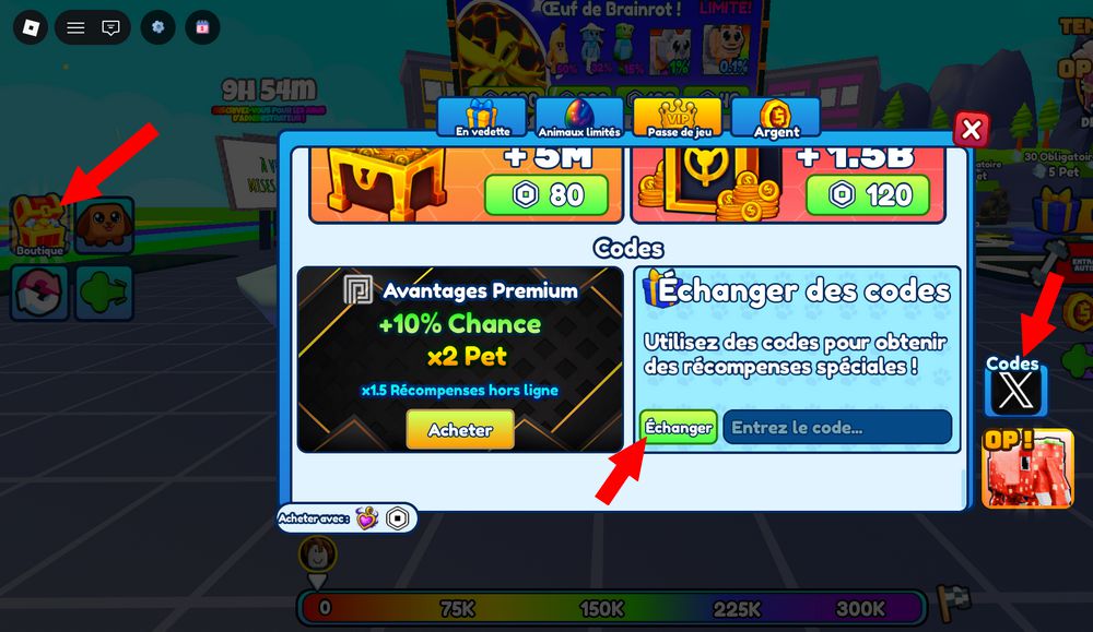 utiliser les codes Fart Training