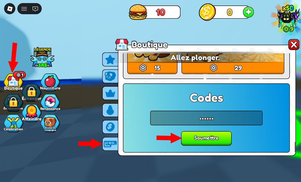 Utiliser les codes Get Fat to Splash