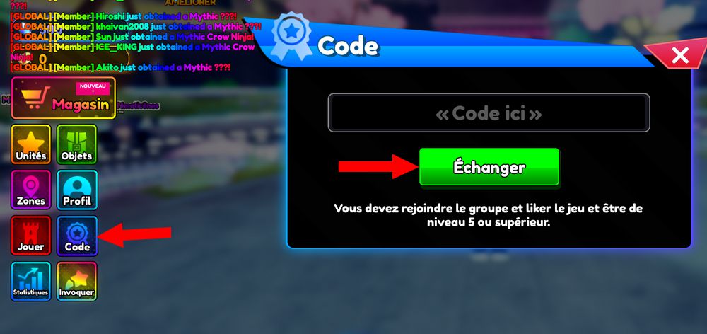 Utiliser les codes RE Rangers X